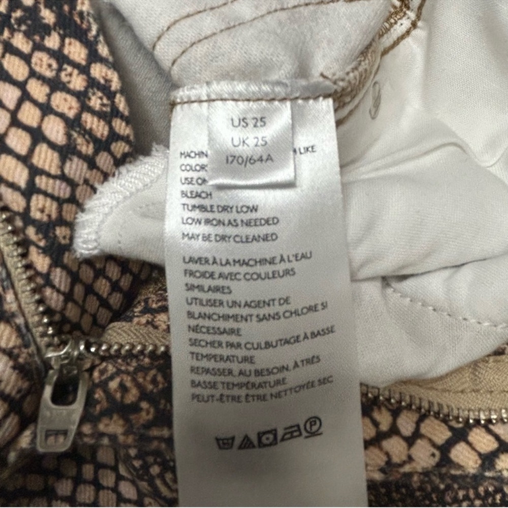 We The Free Free People Two Faced Snakeskin Pants Women's Size 25 - Picture 4 of 8